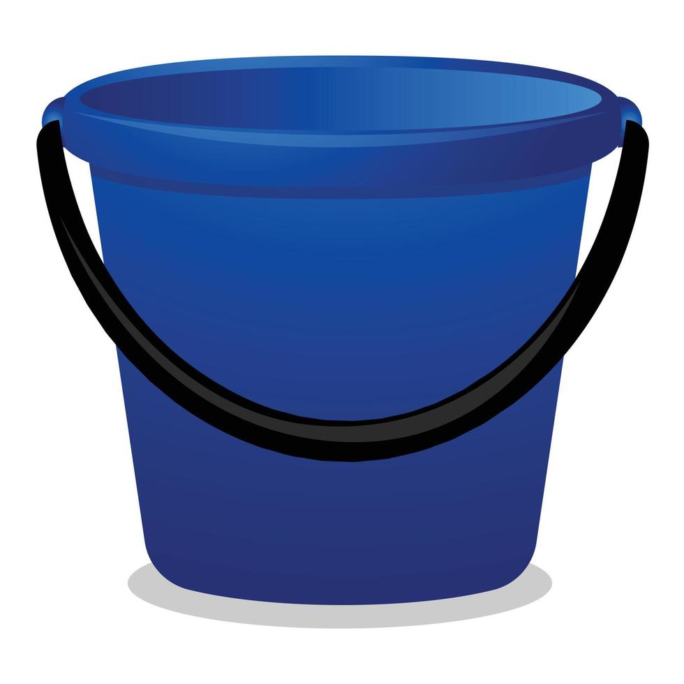 Plastic bucket icon cartoon vector. Pail container vector