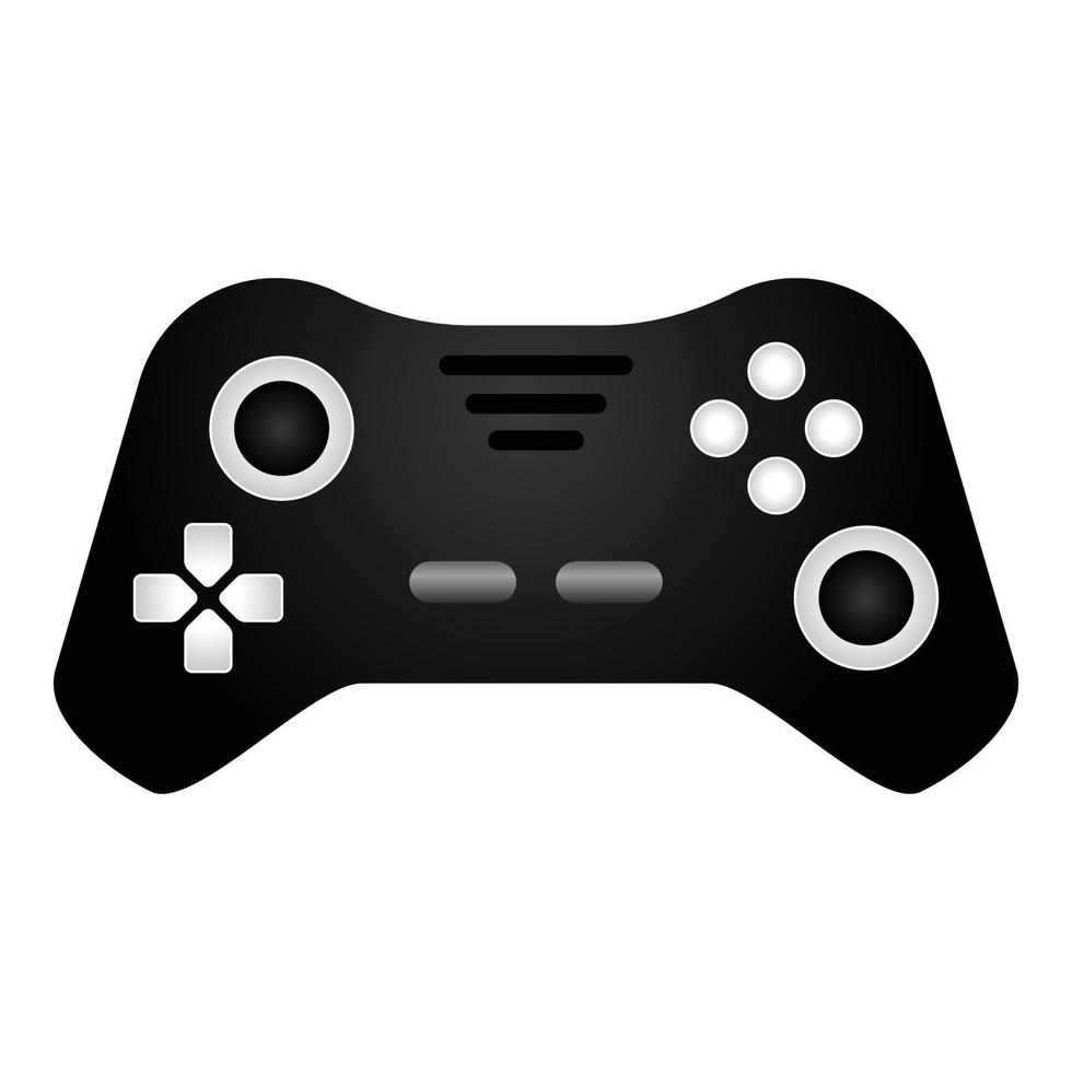 Black modern joystick icon cartoon vector. Game control vector