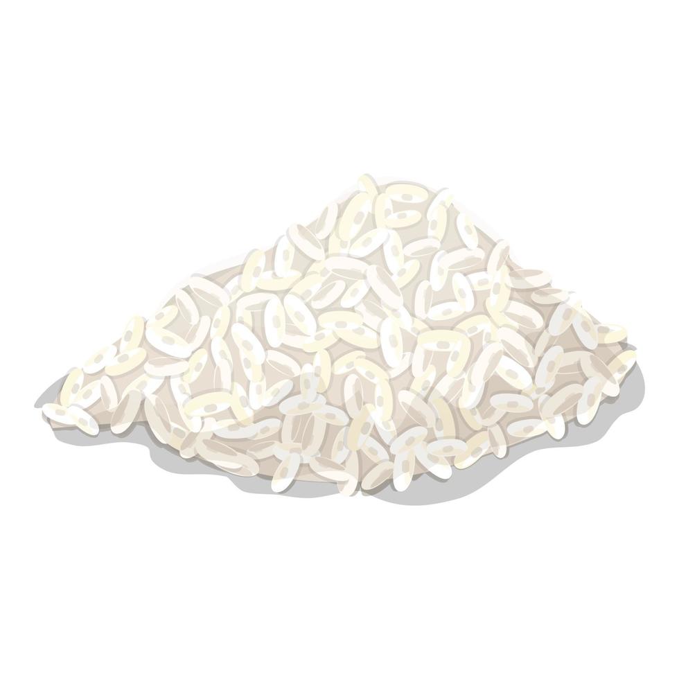 White rice icon cartoon vector. Healthy diet vector