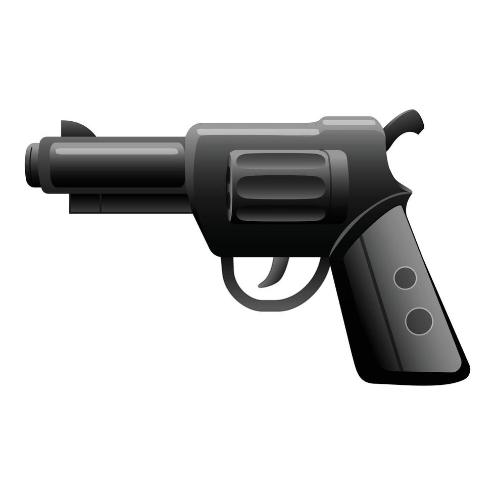 vector de dibujos animados de icono de revólver. pistola retro