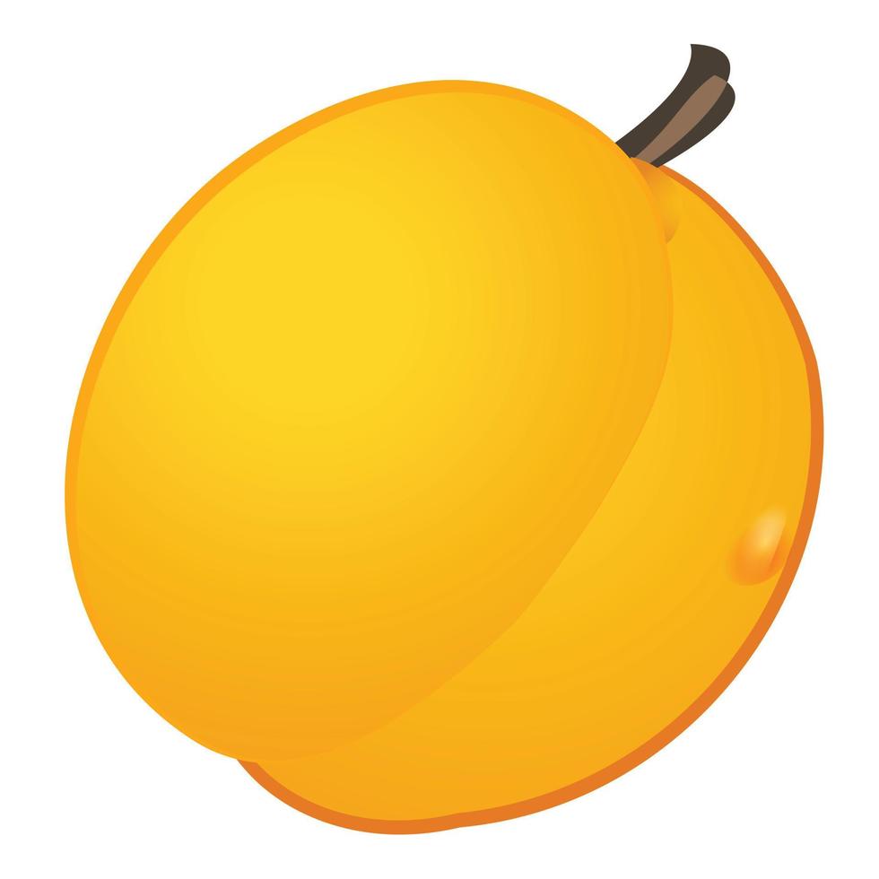 Fresh peach icon cartoon vector. Apricot fruit vector