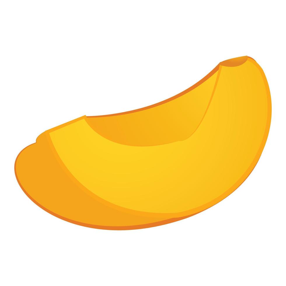 Slice apricot icon cartoon vector. Peach fruit vector