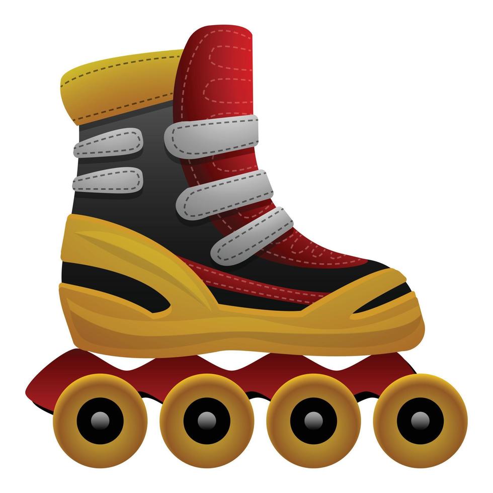 Training roller skates icon cartoon vector. Classic rollerblade