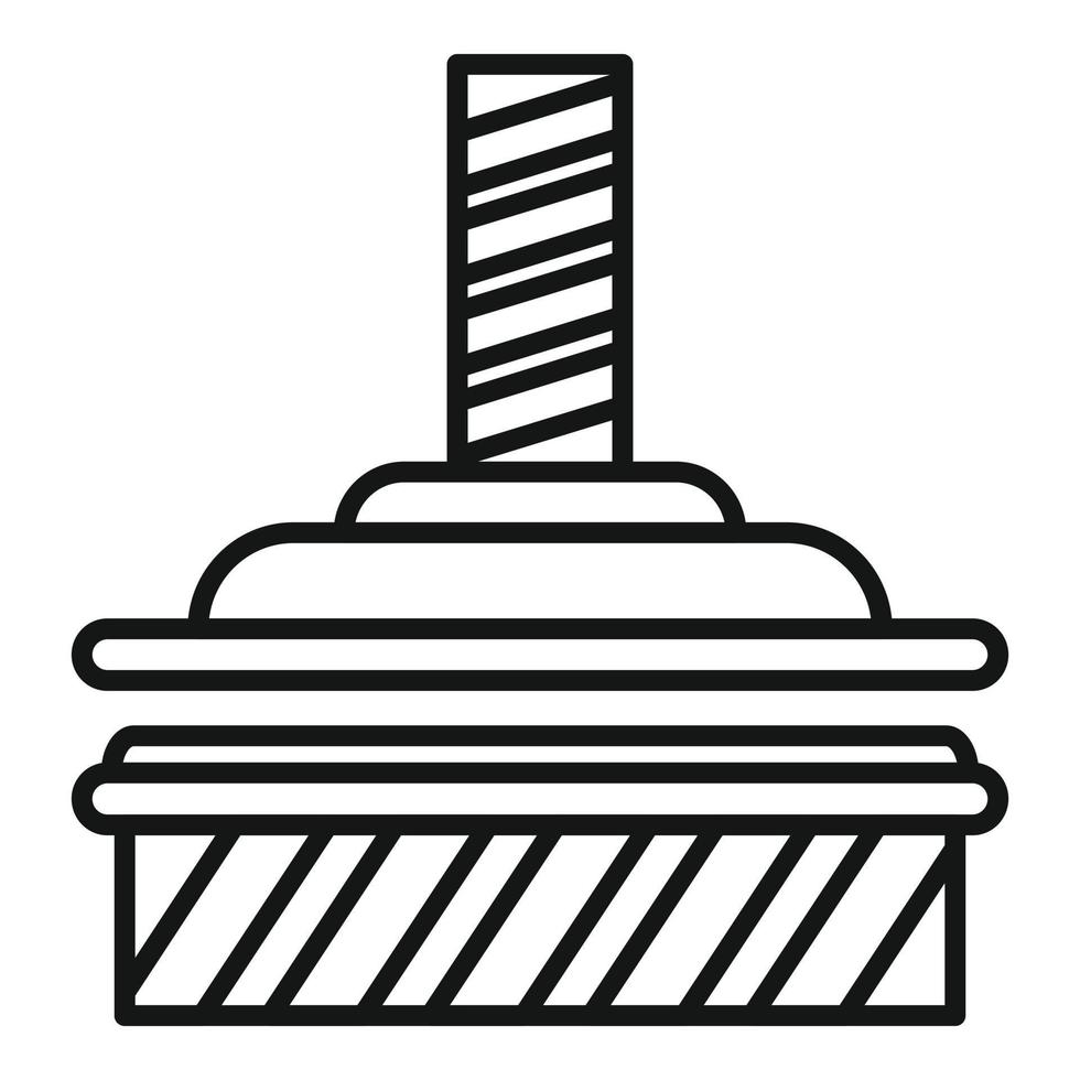 Research machine icon outline vector. Press factory vector