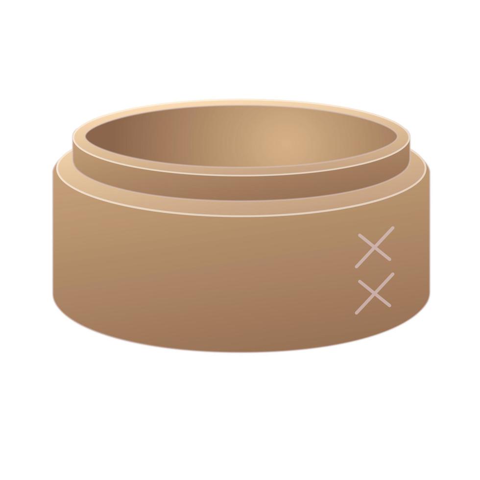 Japanese basket icon cartoon vector. Traditional container vector