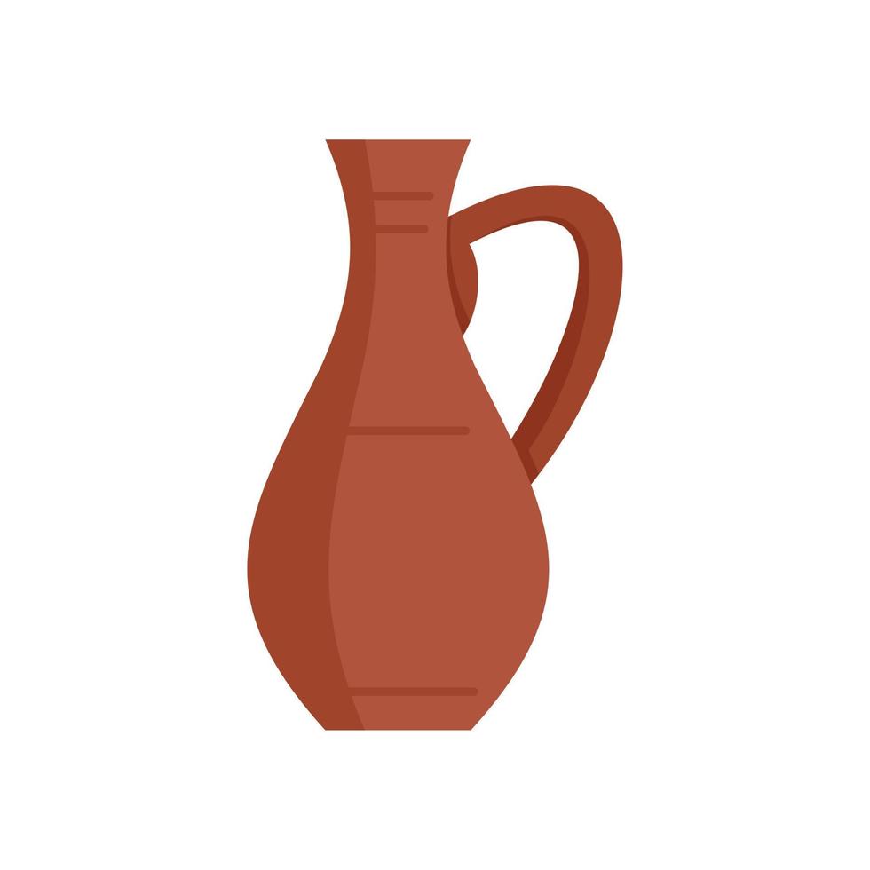 Wine jug icon flat isolated vector