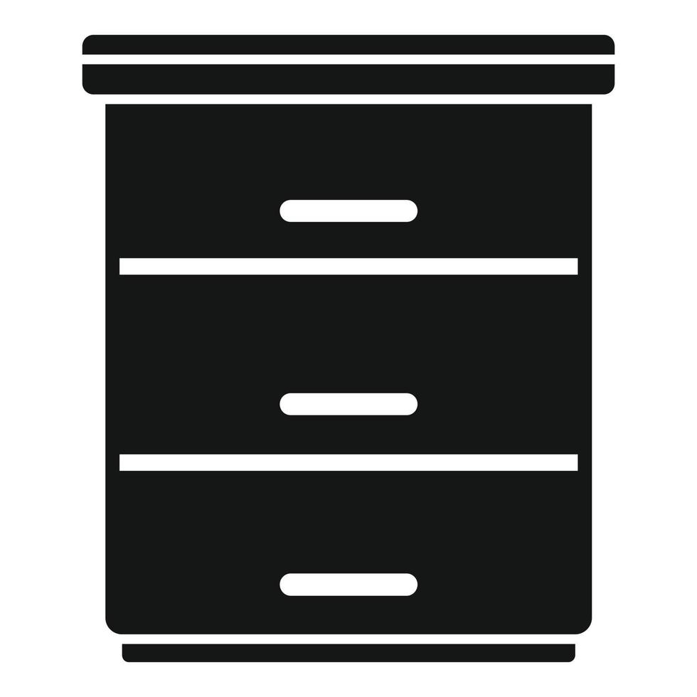 Drawer icon simple vector. Interior design vector