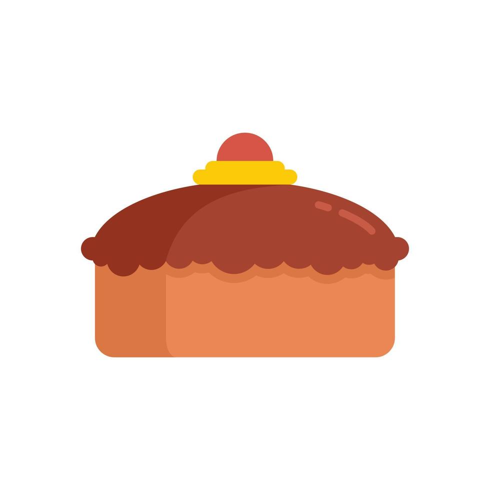 pastelería pastel icono plano aislado vector