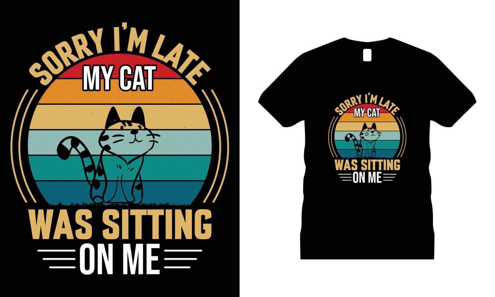 vector de diseño de camiseta motivacional de animales domésticos printcat. uso para camisetas, tazas, pegatinas, etc.