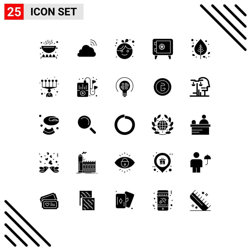 Pack of 25 Modern Solid Glyphs Signs and Symbols for Web Print Media such as birch journey weather locker new Editable Vector Design Elements