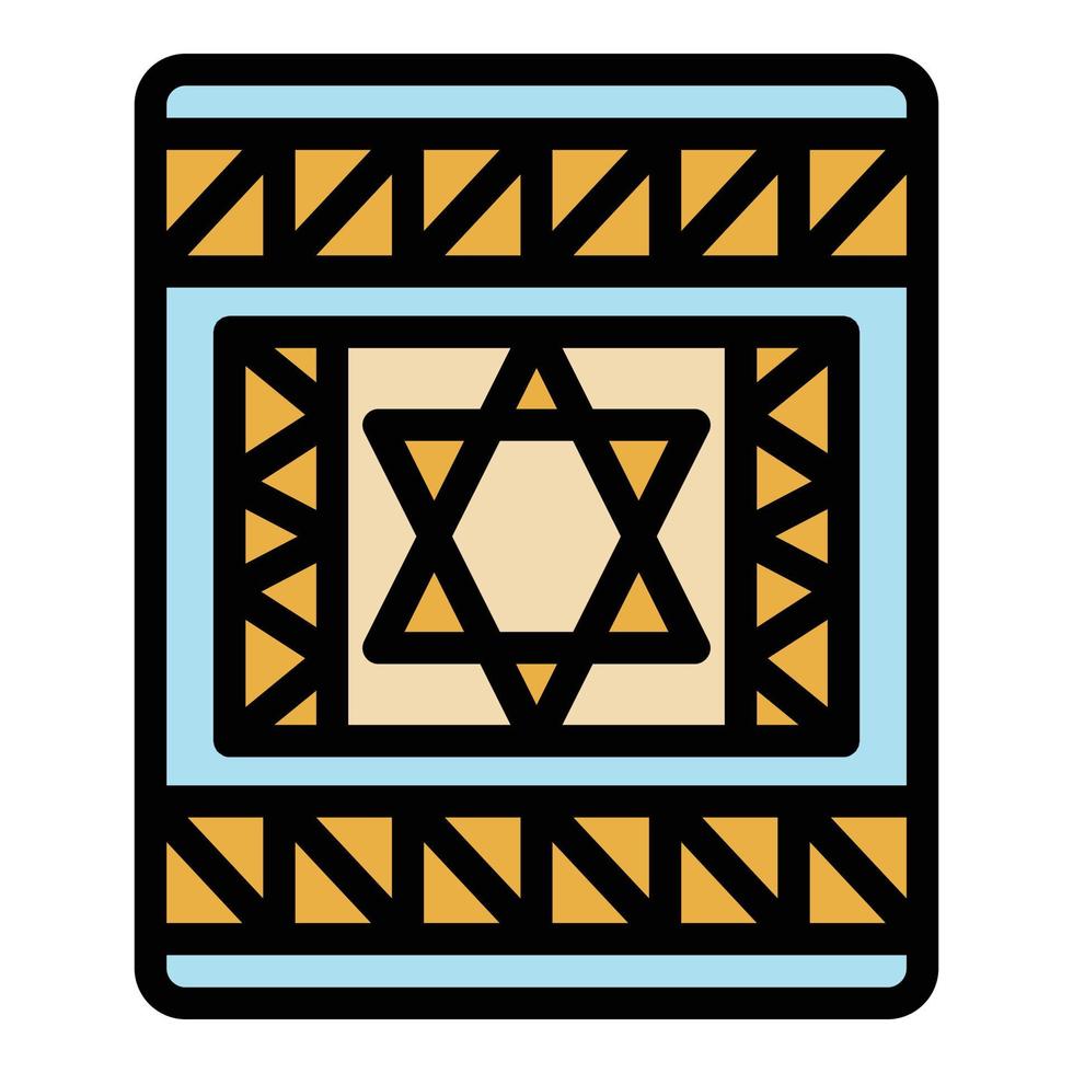 Turkish rug icon color outline vector