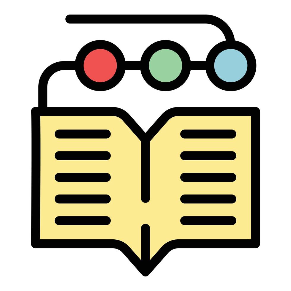 Online learning platform icon color outline vector