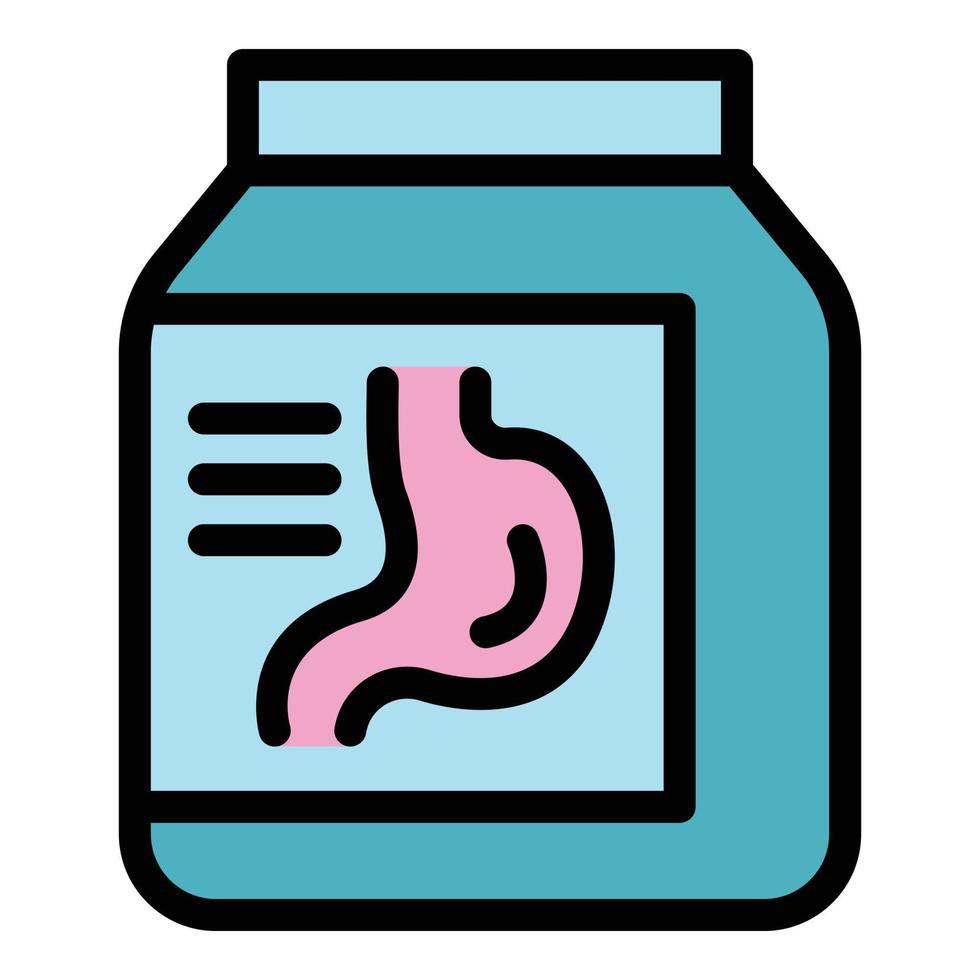 Pet food icon color outline vector