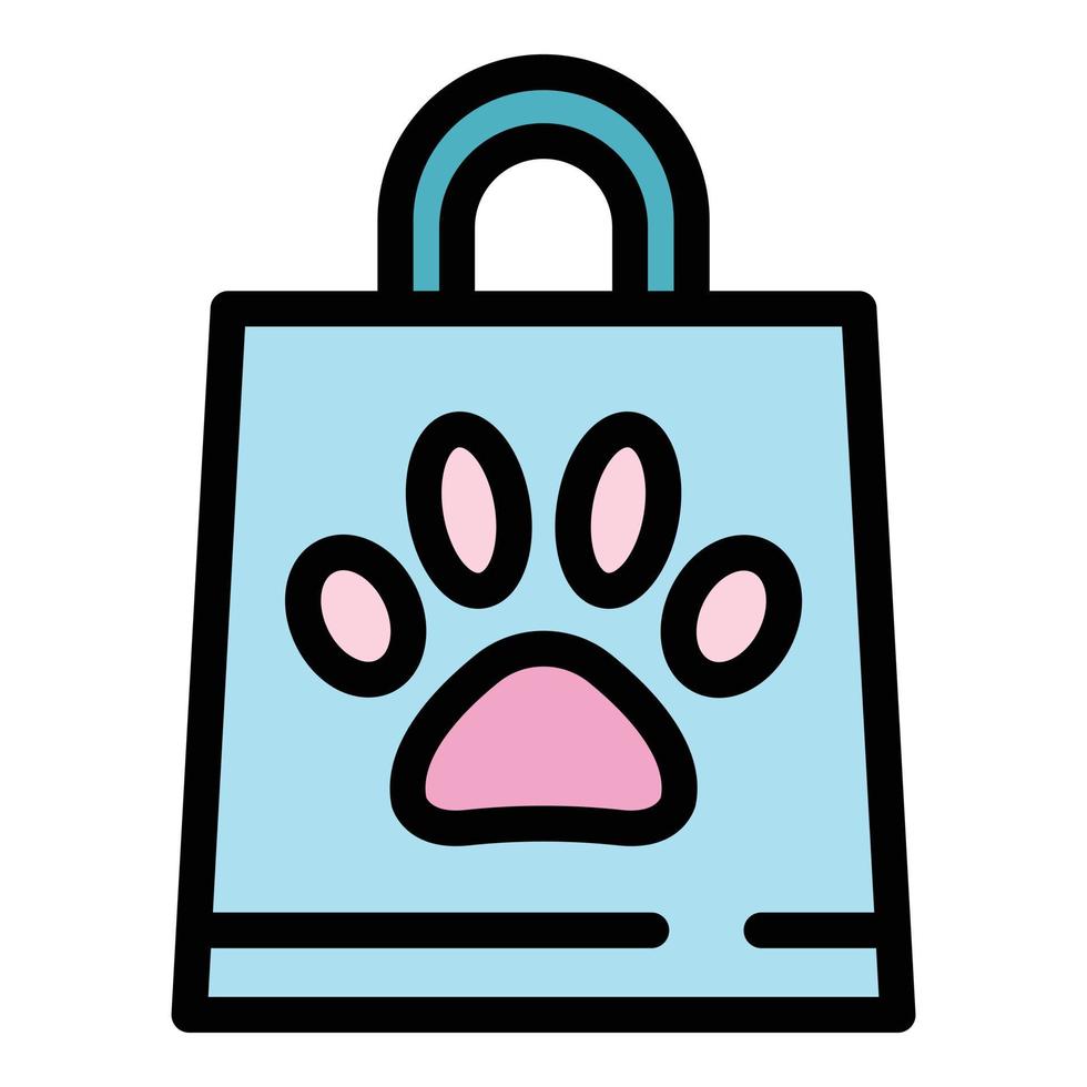 Pet shop icon color outline vector