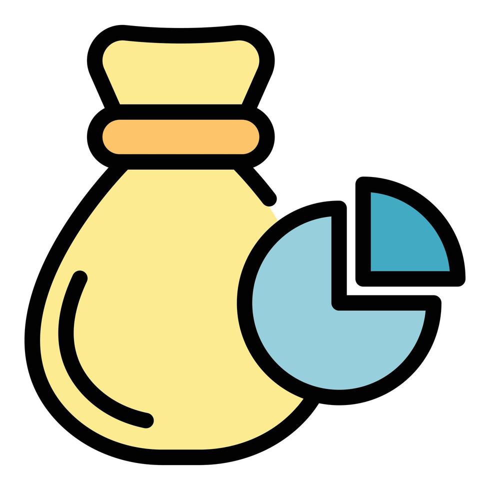 Dividend shareholder icon color outline vector