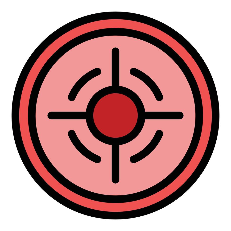 Aim focus icon color outline vector