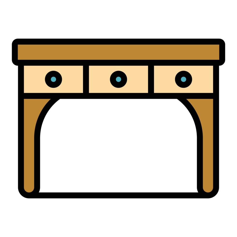 Room small table icon color outline vector