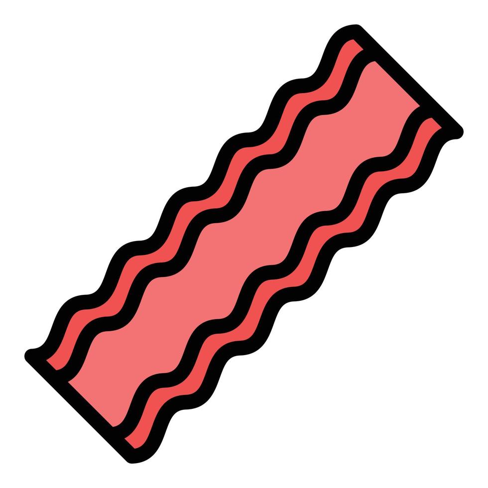 Bacon butcher icon color outline vector