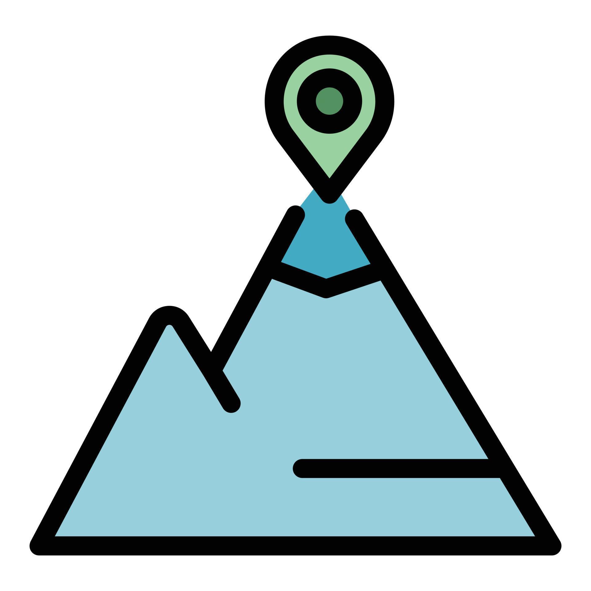 Mountain point goal icon color outline vector 15121761 Vector Art at