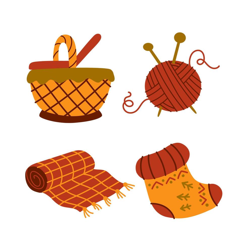 Cozy warm collection. vector