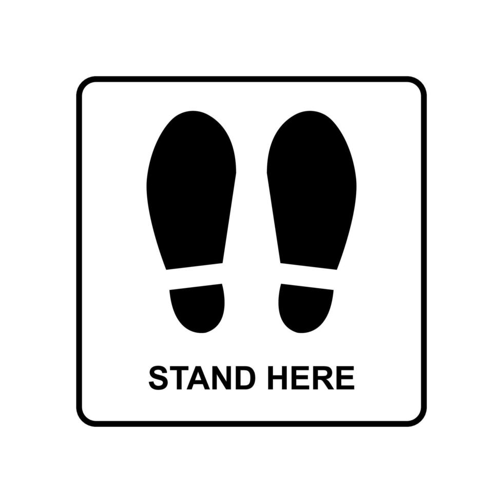 Footprint vector design for standing here
