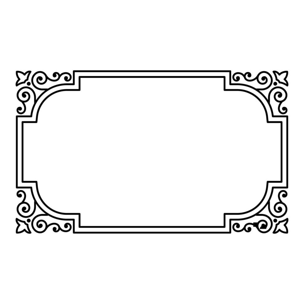 diseño clásico del vector del ornamento del marco