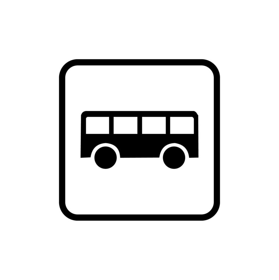 diseño de vector de icono de autobús, parada de autobús