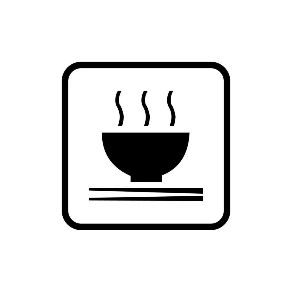 Bowl and chopsticks icon vector design, brand logo