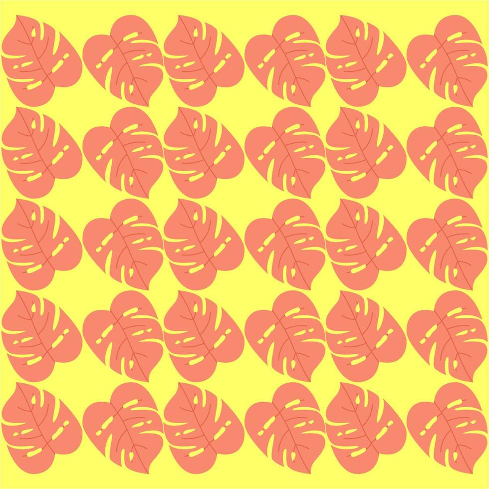 Background vector design with tropical leaves pattern