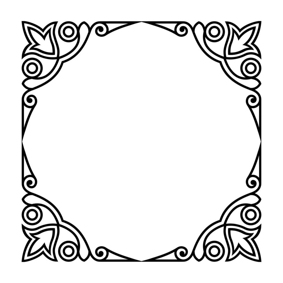 diseño clásico del vector del ornamento del marco