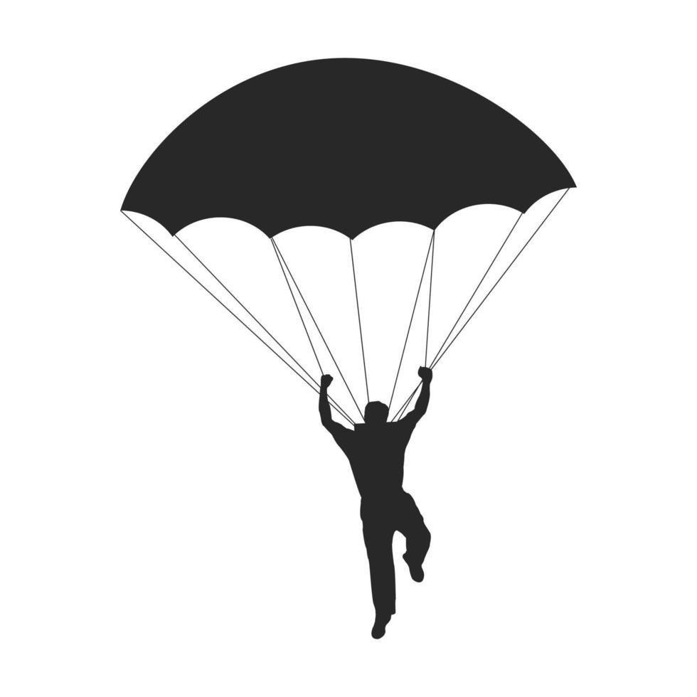 Parachuting silhouette vector design