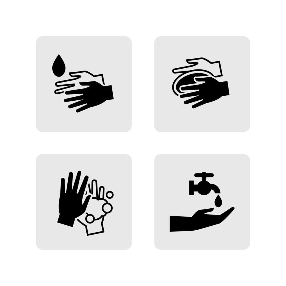 Vector design of stages in hand washing