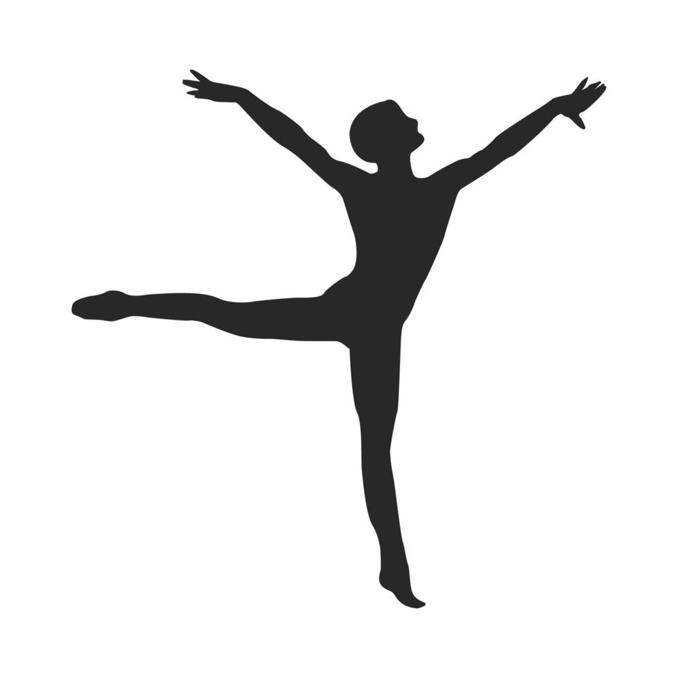 diseño de vector de silueta de gente bailando ballet