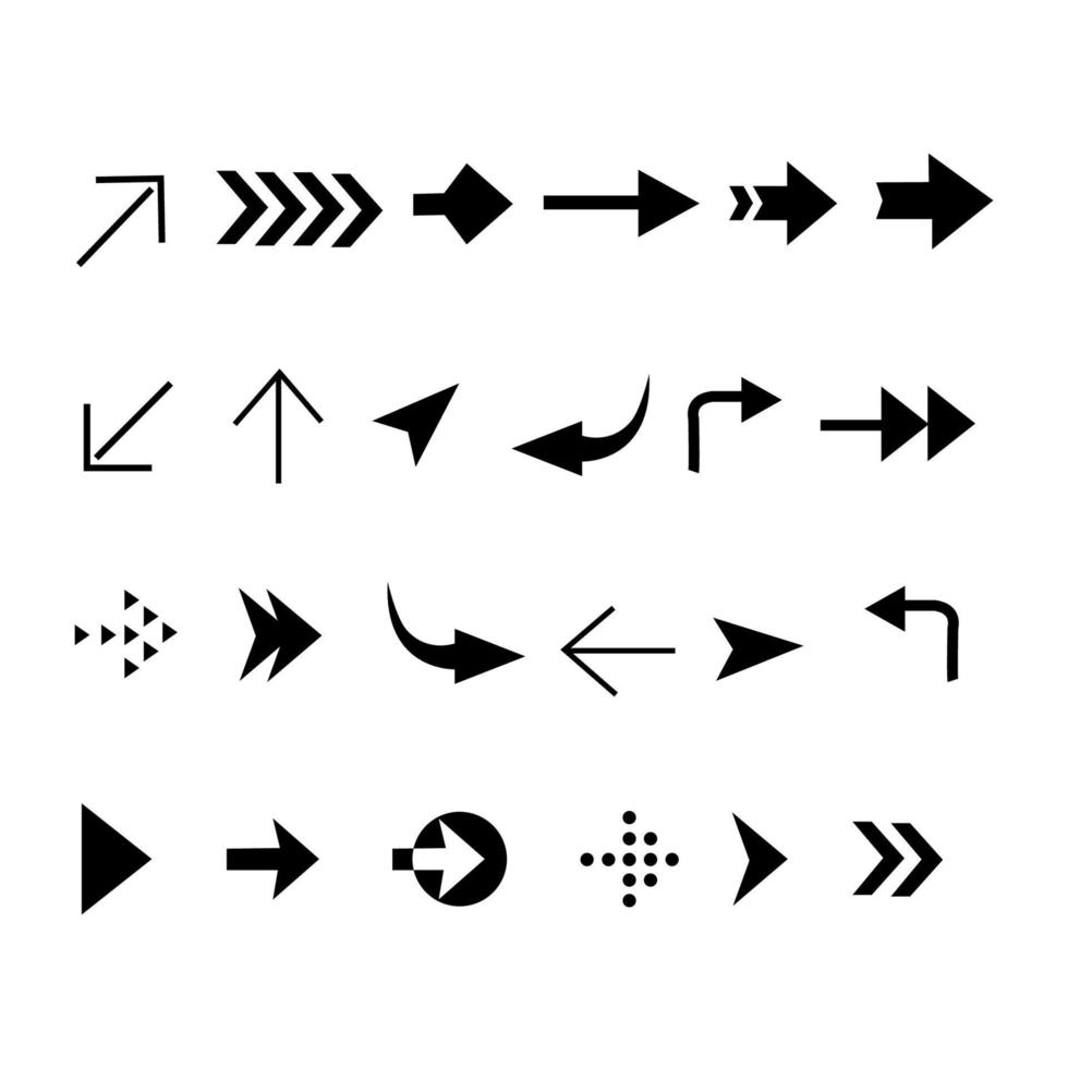 Arrow vector design of various shapes