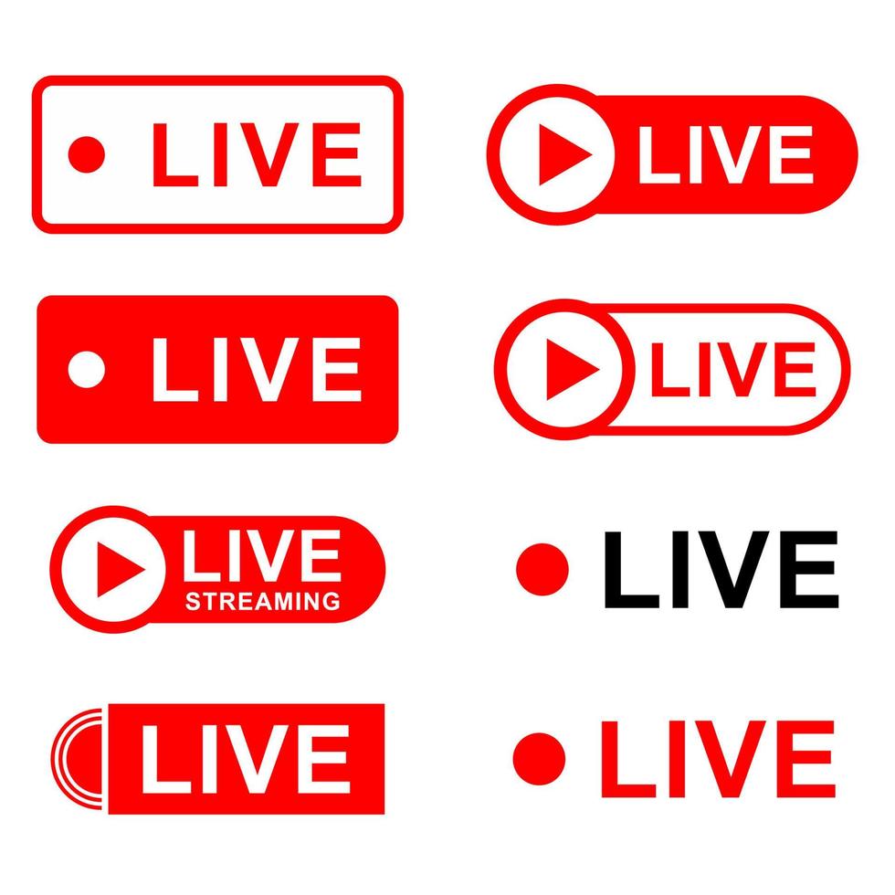 Icon vector design for live broadcast