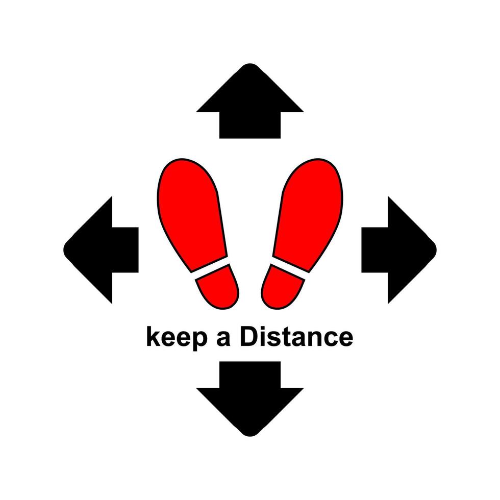 Footprint icon vector design for standing here