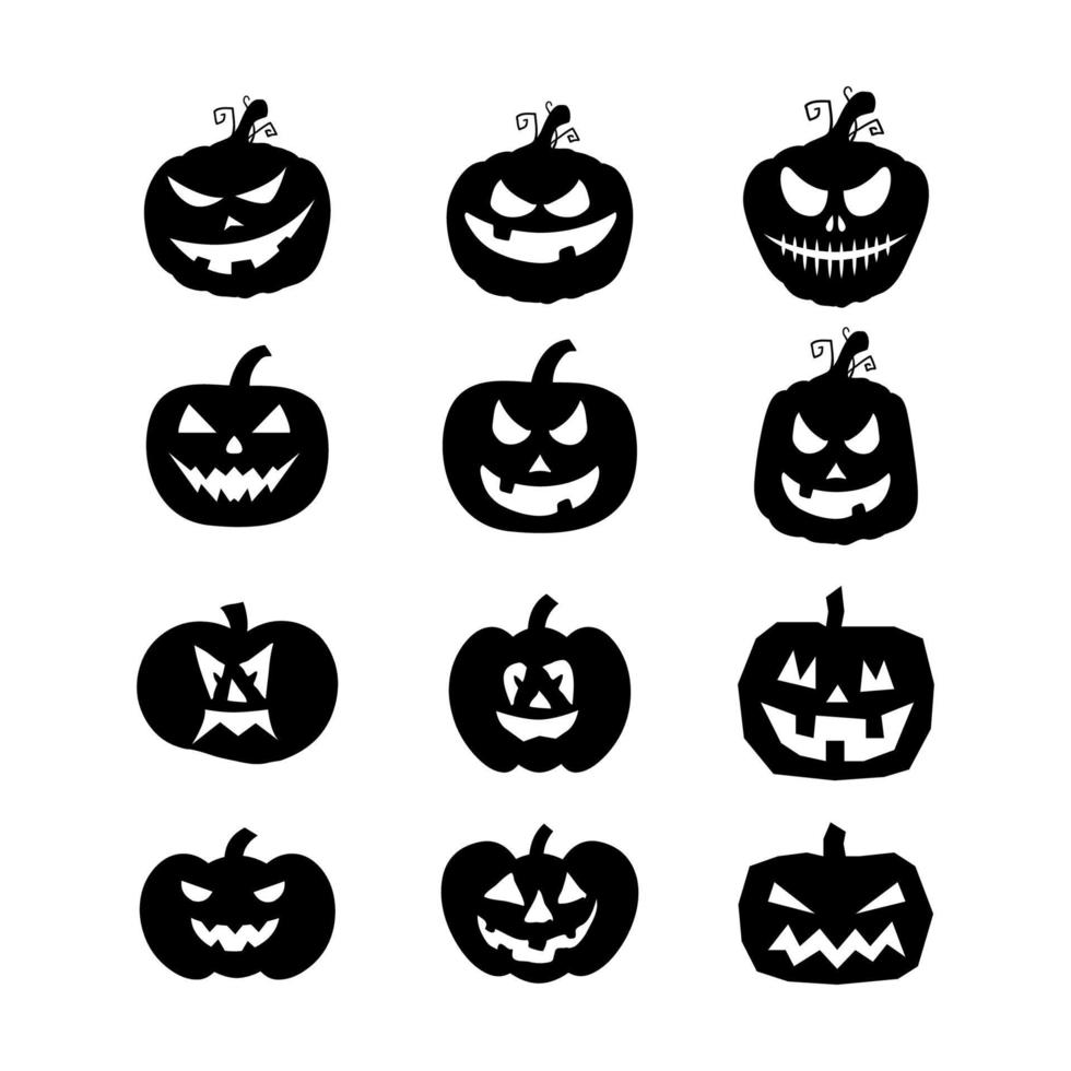 Pumpkin ghost silhouette vector design