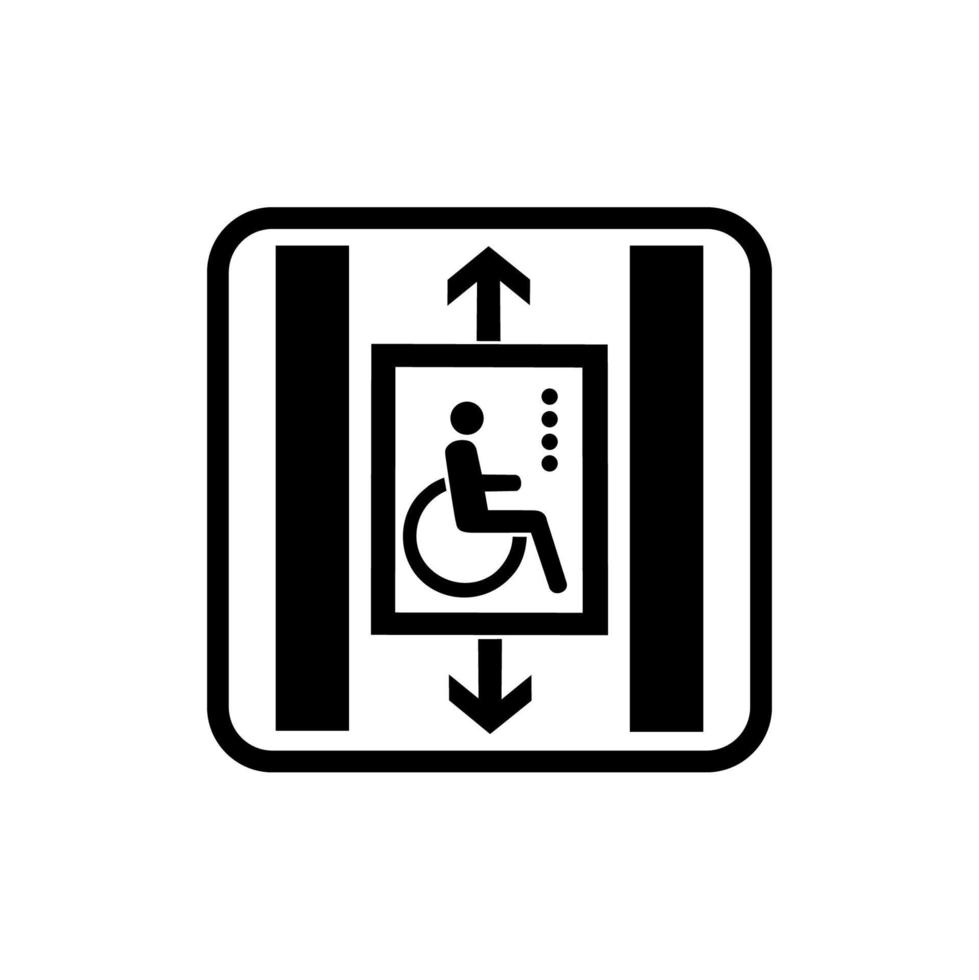 Elevator icon vector design specially for people using wheelchairs