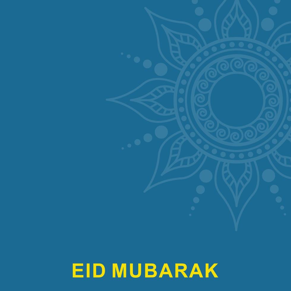 fondo de vector con adorno de mandala para eid mubarak