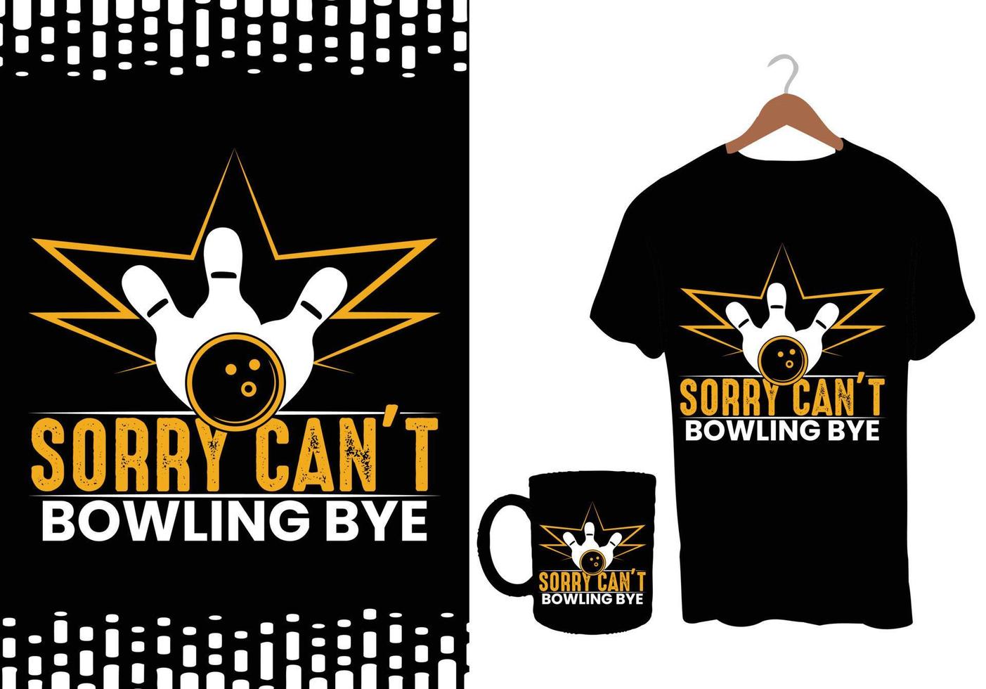 Bowling ball tshirt design vector