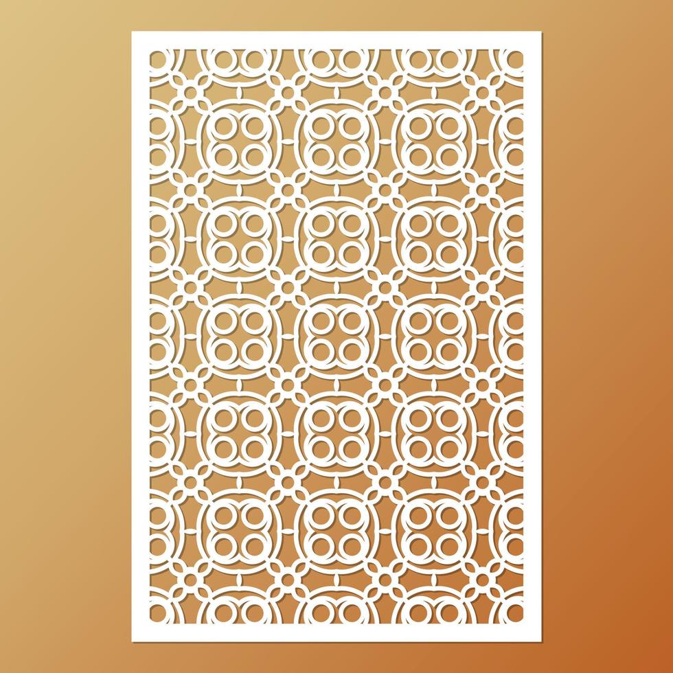 seamless die cut decorative pattern template vector