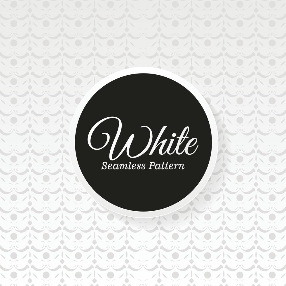 elegante diseño de patrones sin fisuras en blanco vector