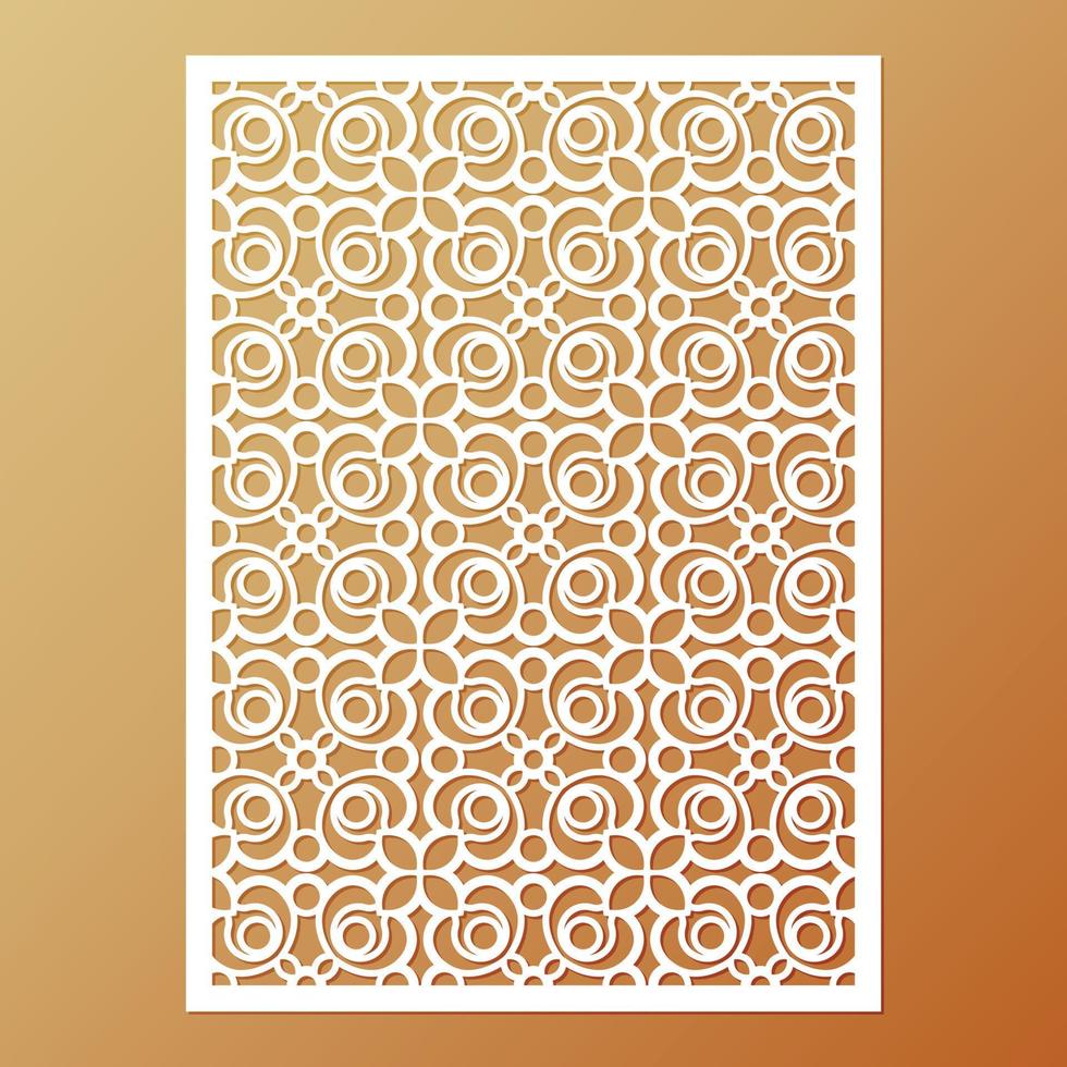 seamless die cut decorative pattern template vector