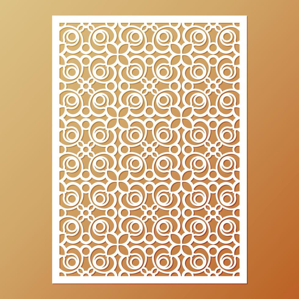 seamless die cut decorative pattern template vector