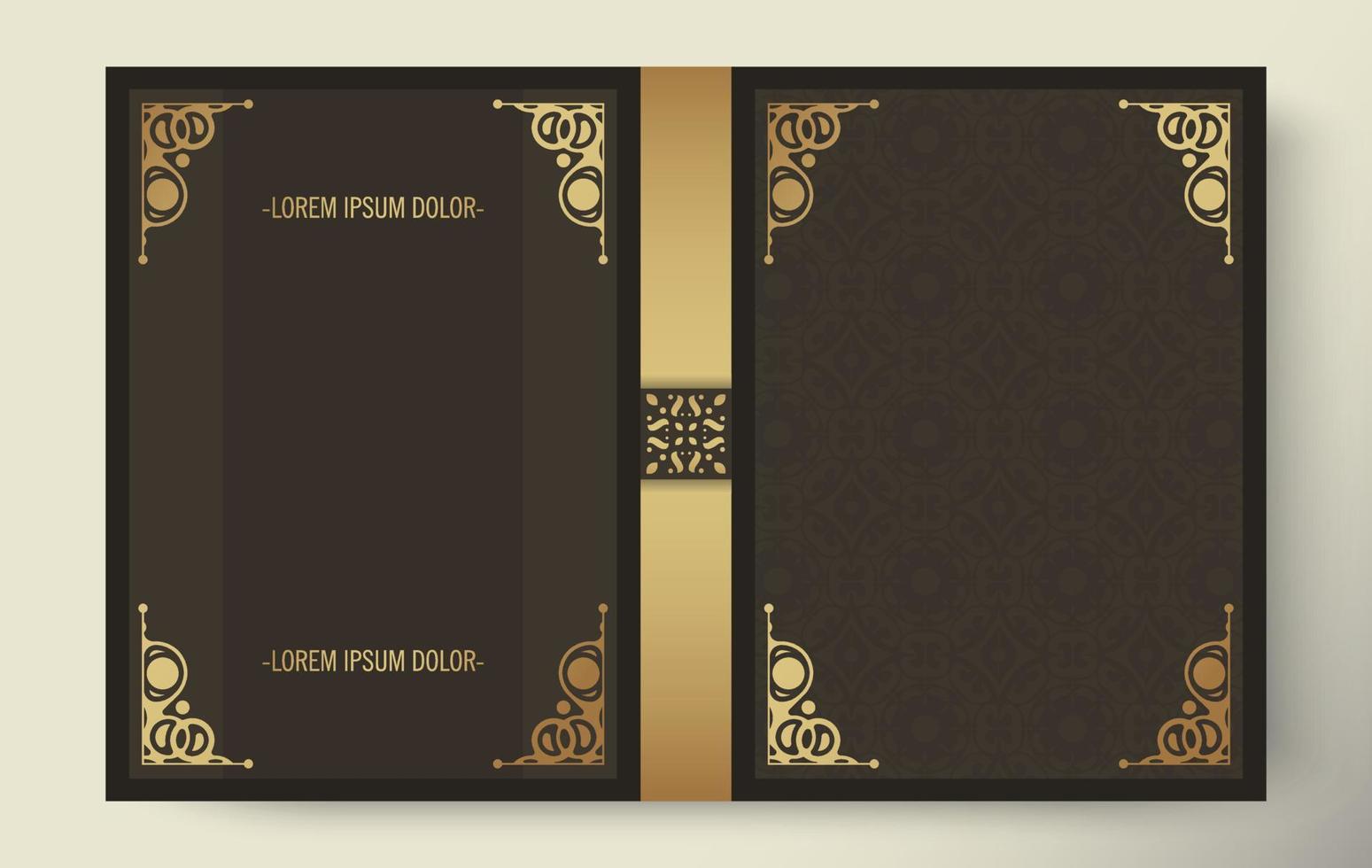 luxury cover background with mandala texture vector