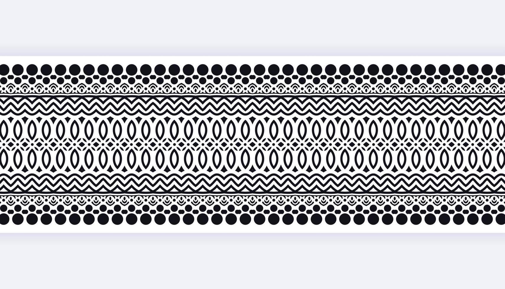 ornament style ethnic seamless borders vector