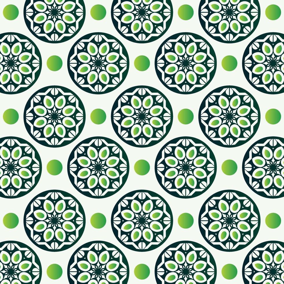 Green abstract geometric pattern design vector