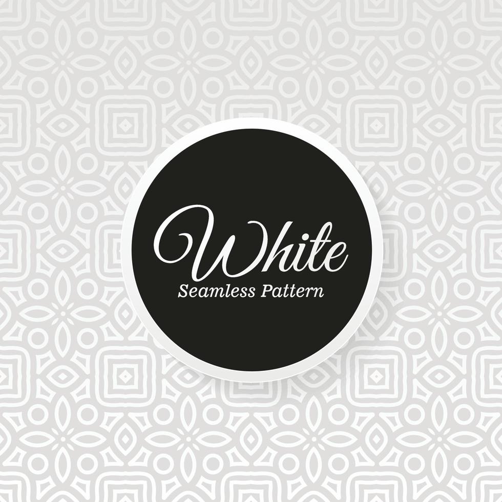 elegante diseño de patrones sin fisuras en blanco vector