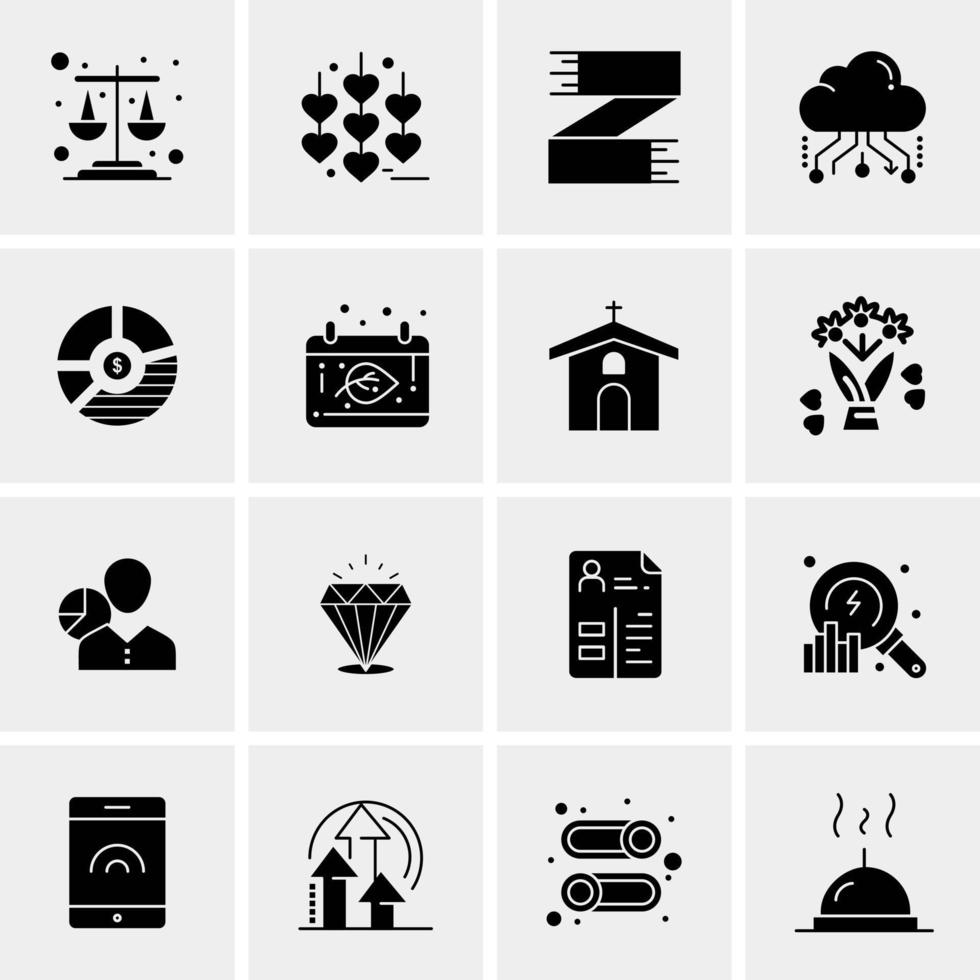 16 Universal Business Icons Vector Creative Icon Illustration to use in web and Mobile Related project