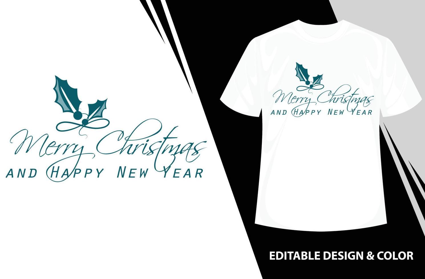 Merry Christmas and Happy New Year text, Happy New Year and Merry Christmas t shirt, Vector with merry christmas and happy new year lettering, Merry Christmas and Happy New Year greeting,